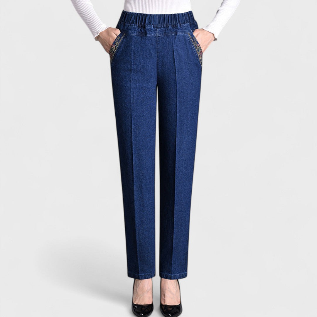 Maira™ | Damenjeans mit Seitentaschen und Elastischer Taille