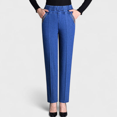 Maira™ | Damenjeans mit Seitentaschen und Elastischer Taille