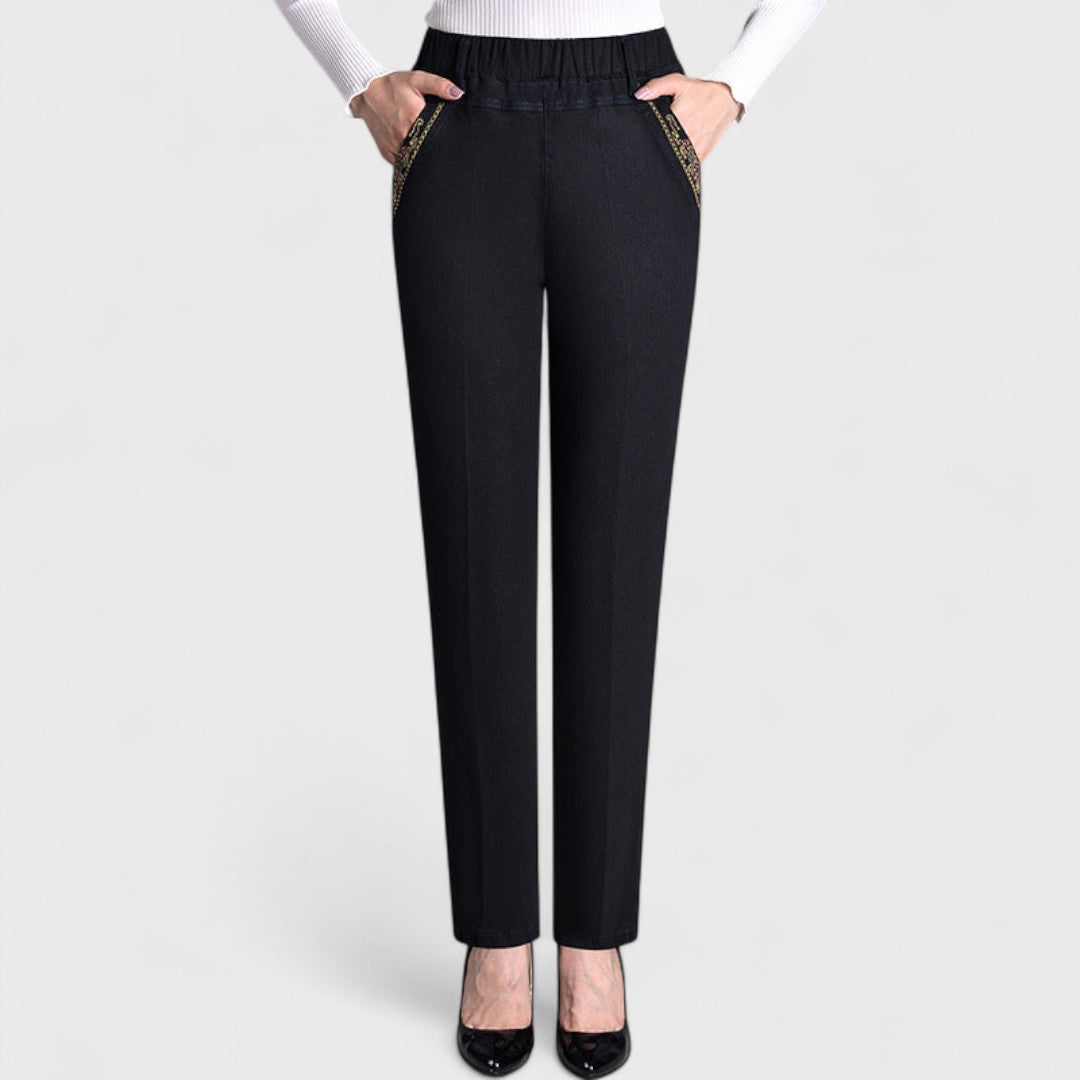 Maira™ | Damenjeans mit Seitentaschen und Elastischer Taille