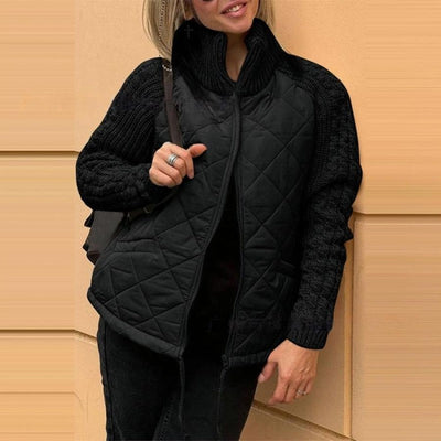 Stella - Strick Patchwork Puffy Jacke