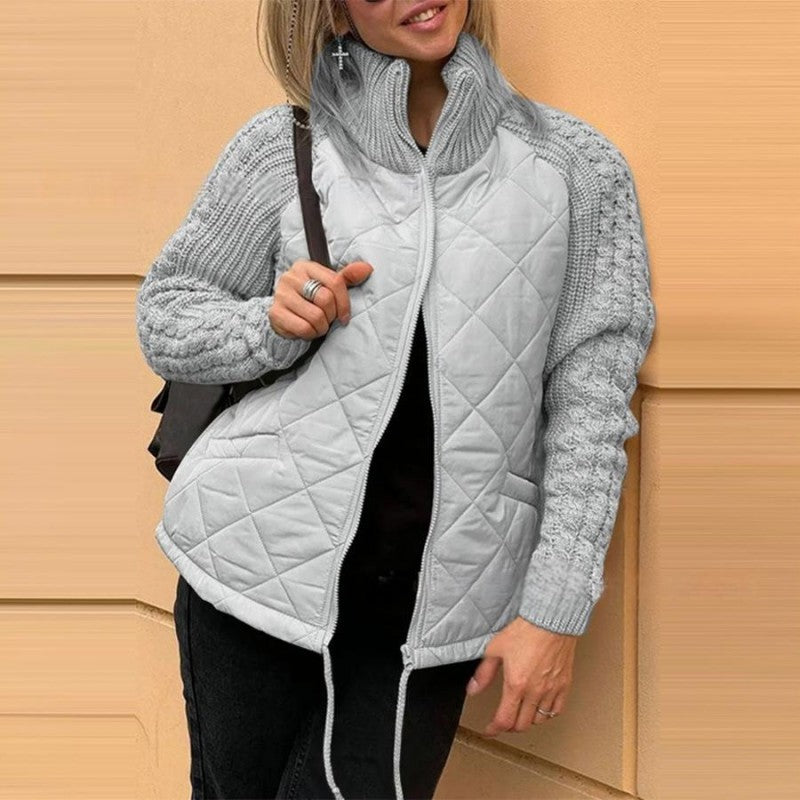 Stella - Strick Patchwork Puffy Jacke