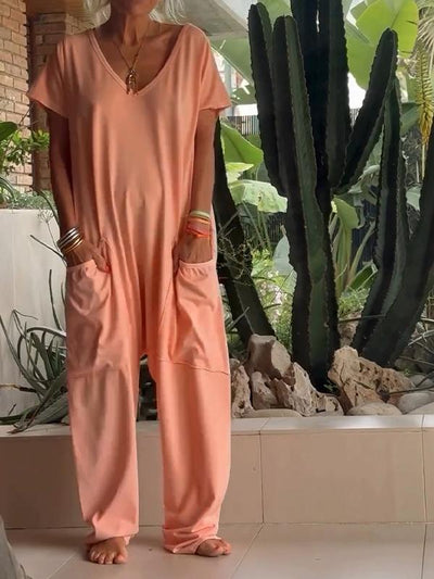 JETTE - LOCKERER JUMPSUIT MIT TIEFEN TASCHEN