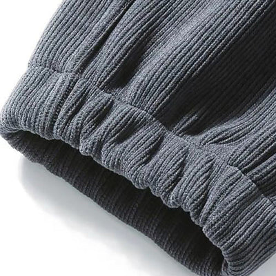 PASCAL - GERIPPTE JOGGINGHOSE MIT KORDELZUG