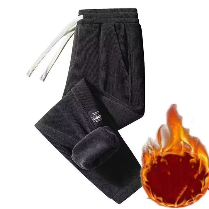 PASCAL - GERIPPTE JOGGINGHOSE MIT KORDELZUG