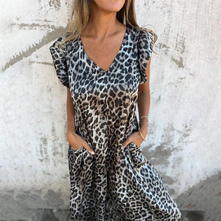 MARINA - JUMPSUIT MIT V-AUSSCHNITT