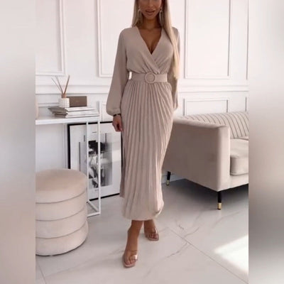 TILLIE - ELEGANTES MIDIKLEID MIT PLISSEE