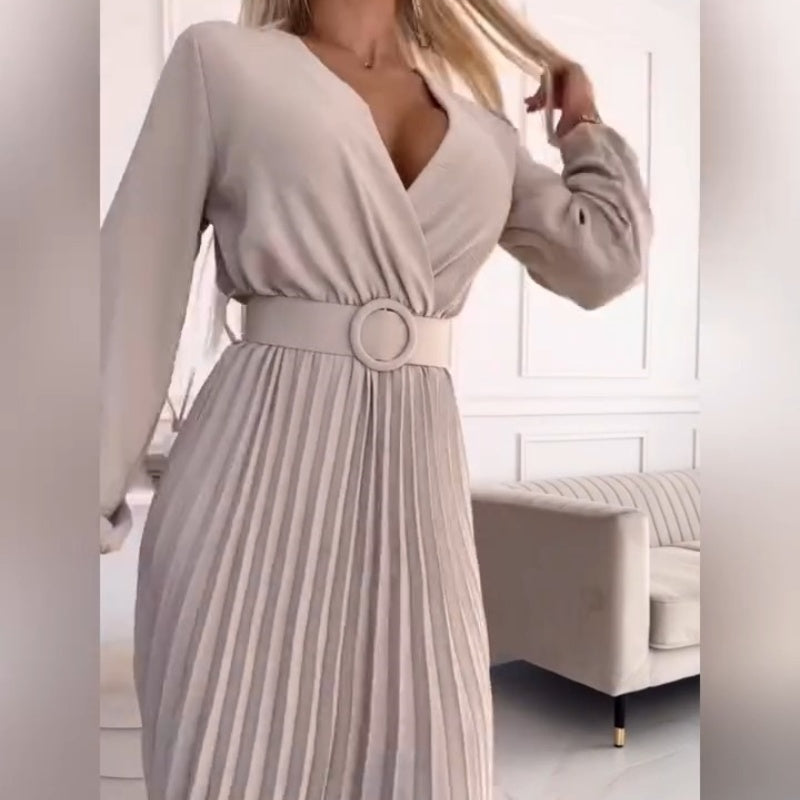 TILLIE - ELEGANTES MIDIKLEID MIT PLISSEE