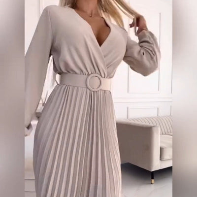 TILLIE - ELEGANTES MIDIKLEID MIT PLISSEE