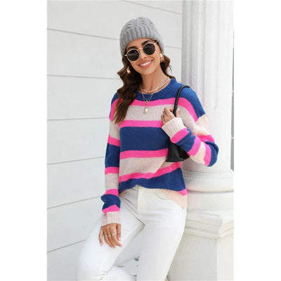Abigail | Vibrant Striped Comfort Damenpullover