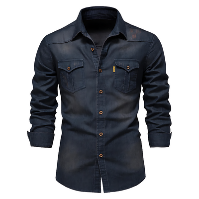 Nathanial – Baumwoll Jeans Hemd