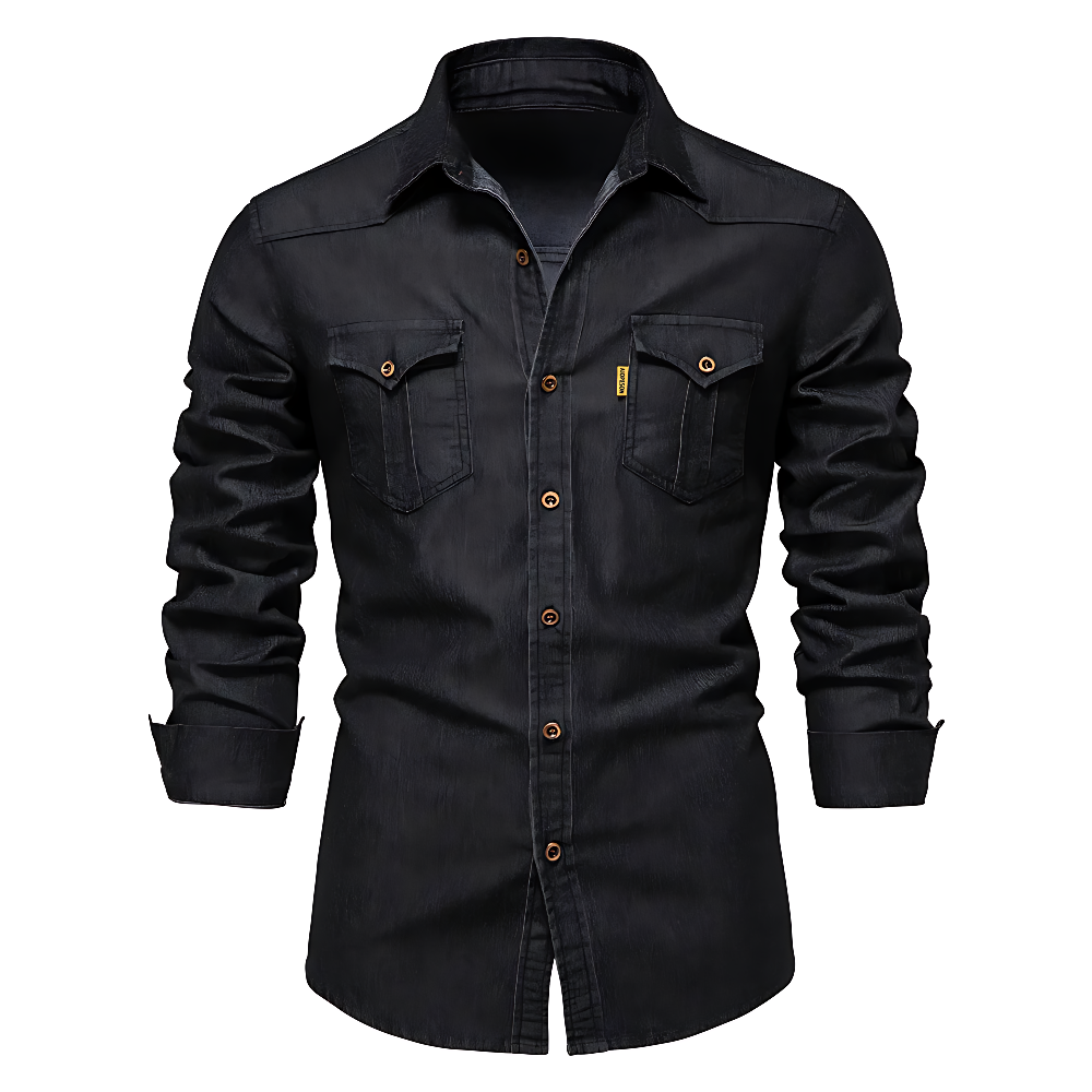 Nathanial – Baumwoll Jeans Hemd