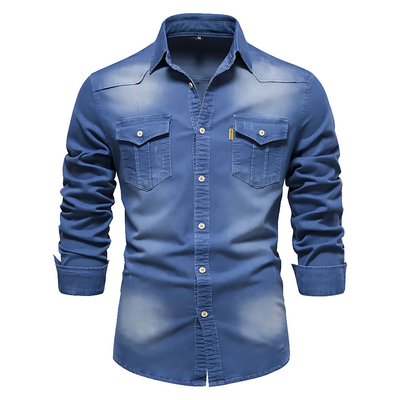 Nathanial – Baumwoll Jeans Hemd