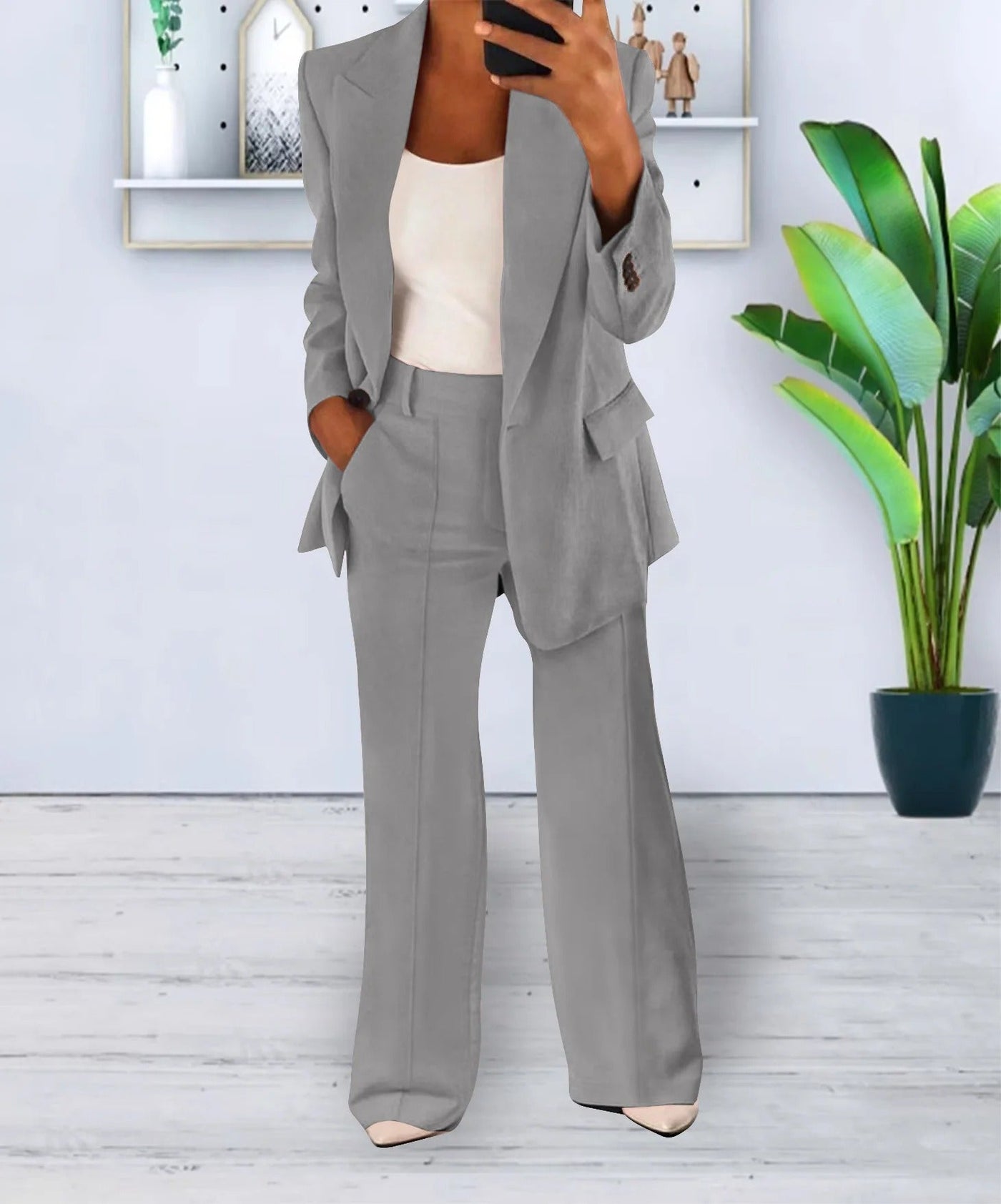 Revers - 2-teiliges Anzug für Damen
