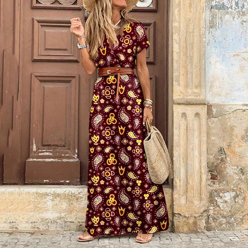 Karin™ | Elegantes Kleid im Ibiza-Stil - Inklusive Gürtel