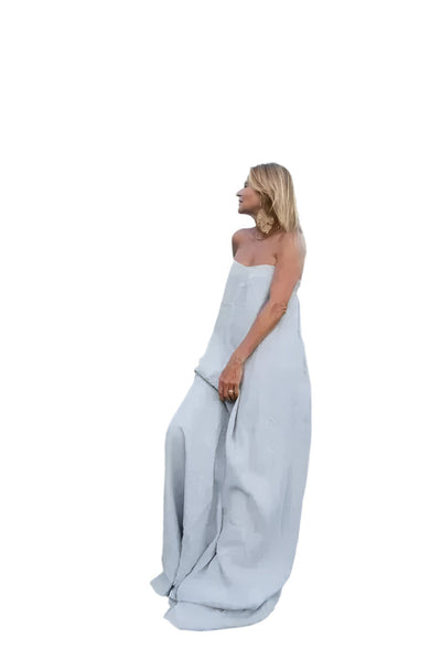 BreezeFlow Ärmelloses Maxikleid – Modernes Sommerkleid mit lockerer Passform