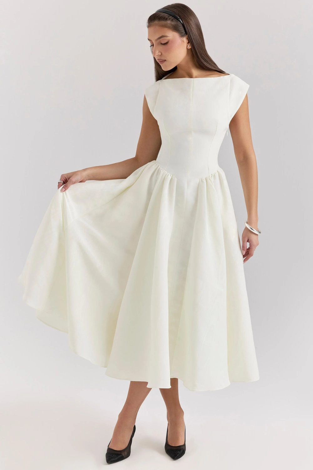 Vintage-Cocktailkleid für Damen | Midi