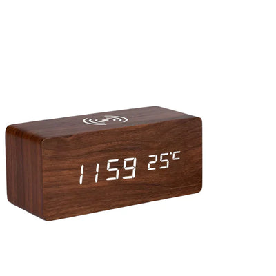 SmartGlow Bluetooth-geste gesteuertes LED-Wecker aus Holz