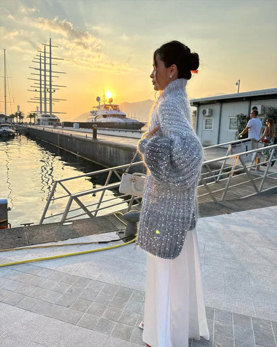Elegantes, luxuriöses, glamouröses Abendensemble für Damen