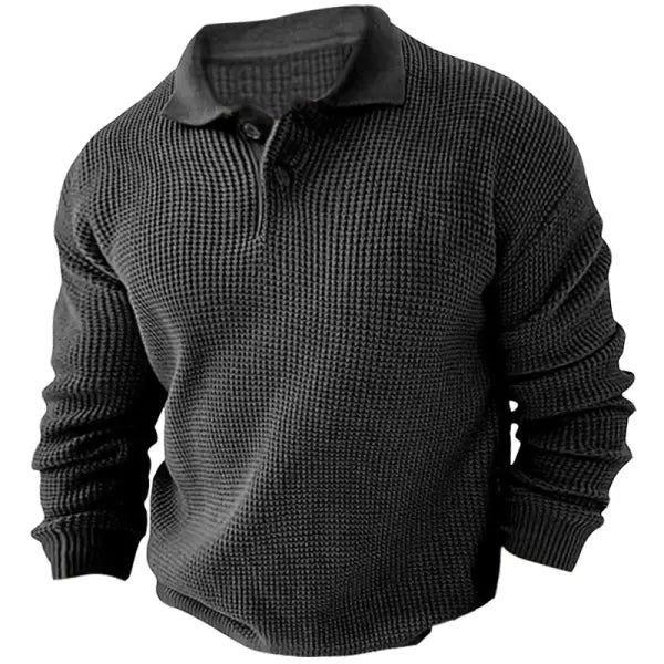 Xavi l Herren Vintage Pullover mit langen Ärmeln