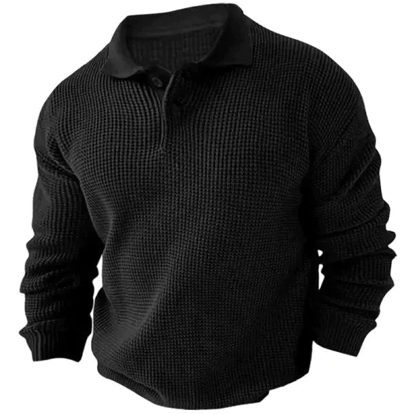 Xavi l Herren Vintage Pullover mit langen Ärmeln