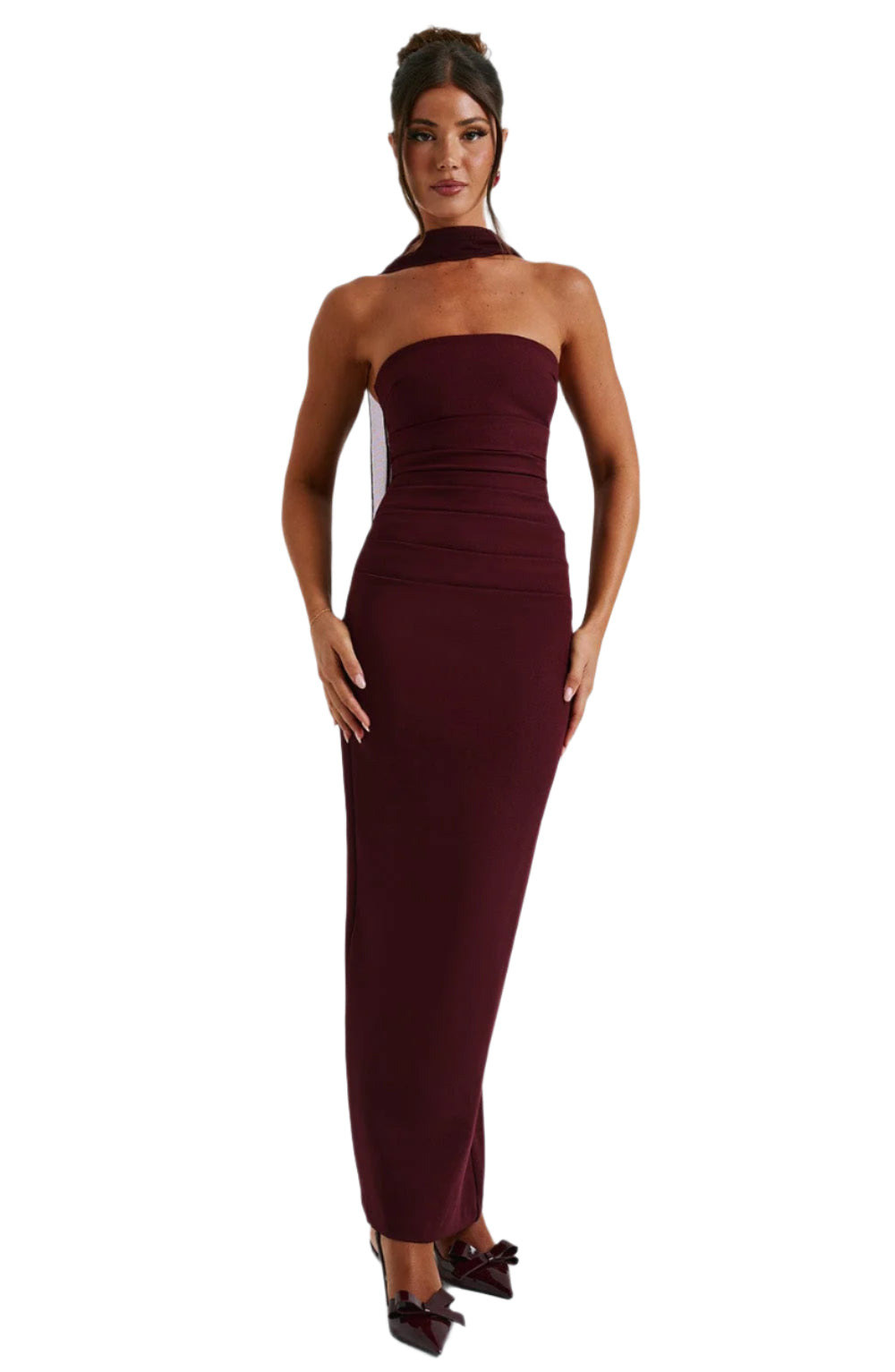 Seraphina Trägerlose Lange Kleid