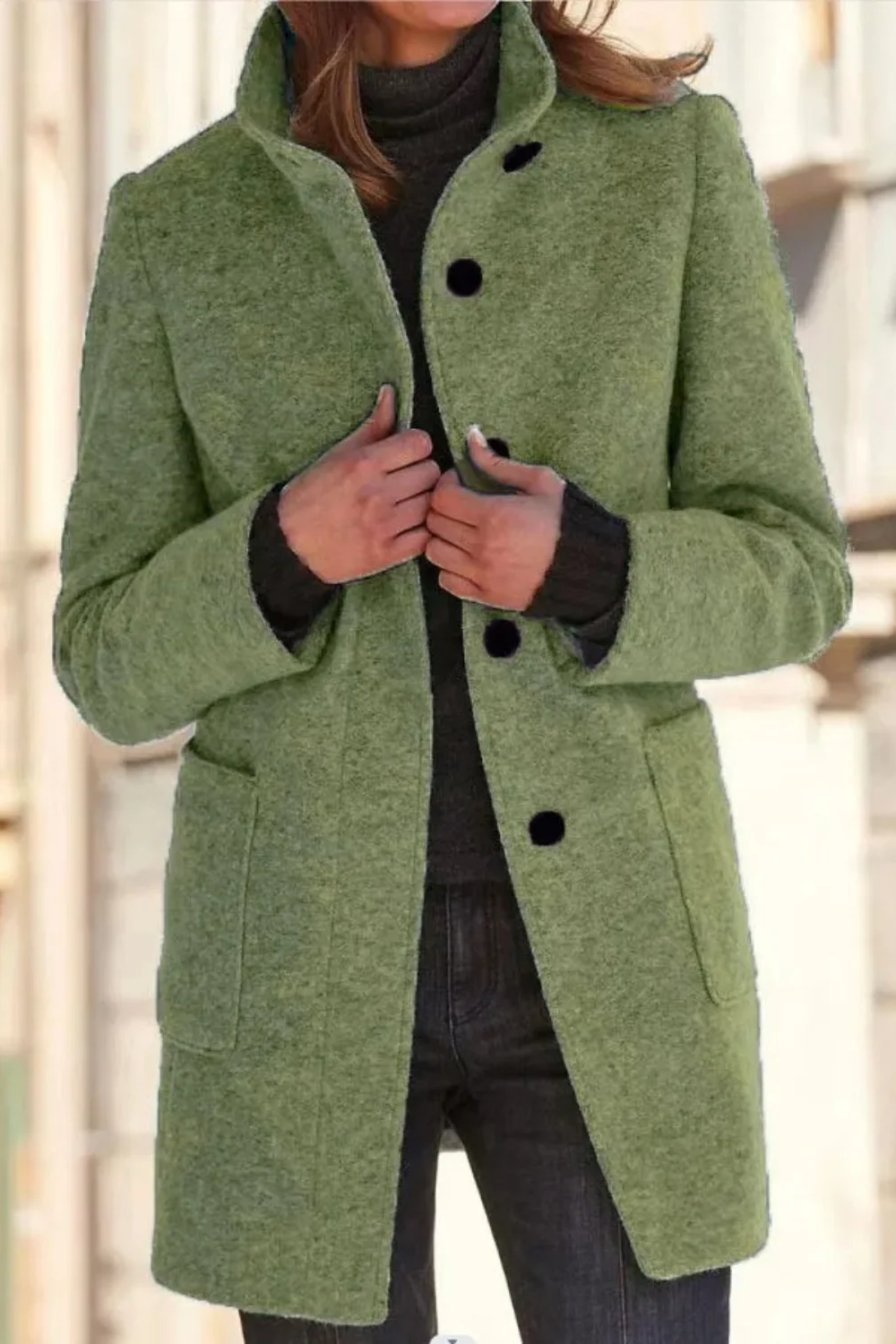 Zeitloser winddichter Wintermantel für Damen | Lang