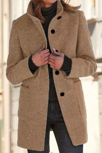 Zeitloser winddichter Wintermantel für Damen | Lang