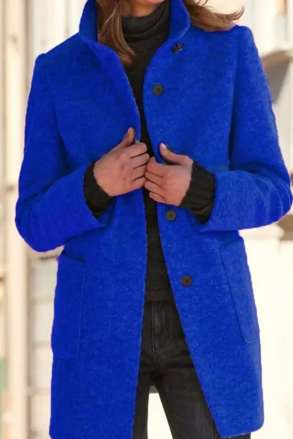 Zeitloser winddichter Wintermantel für Damen | Lang