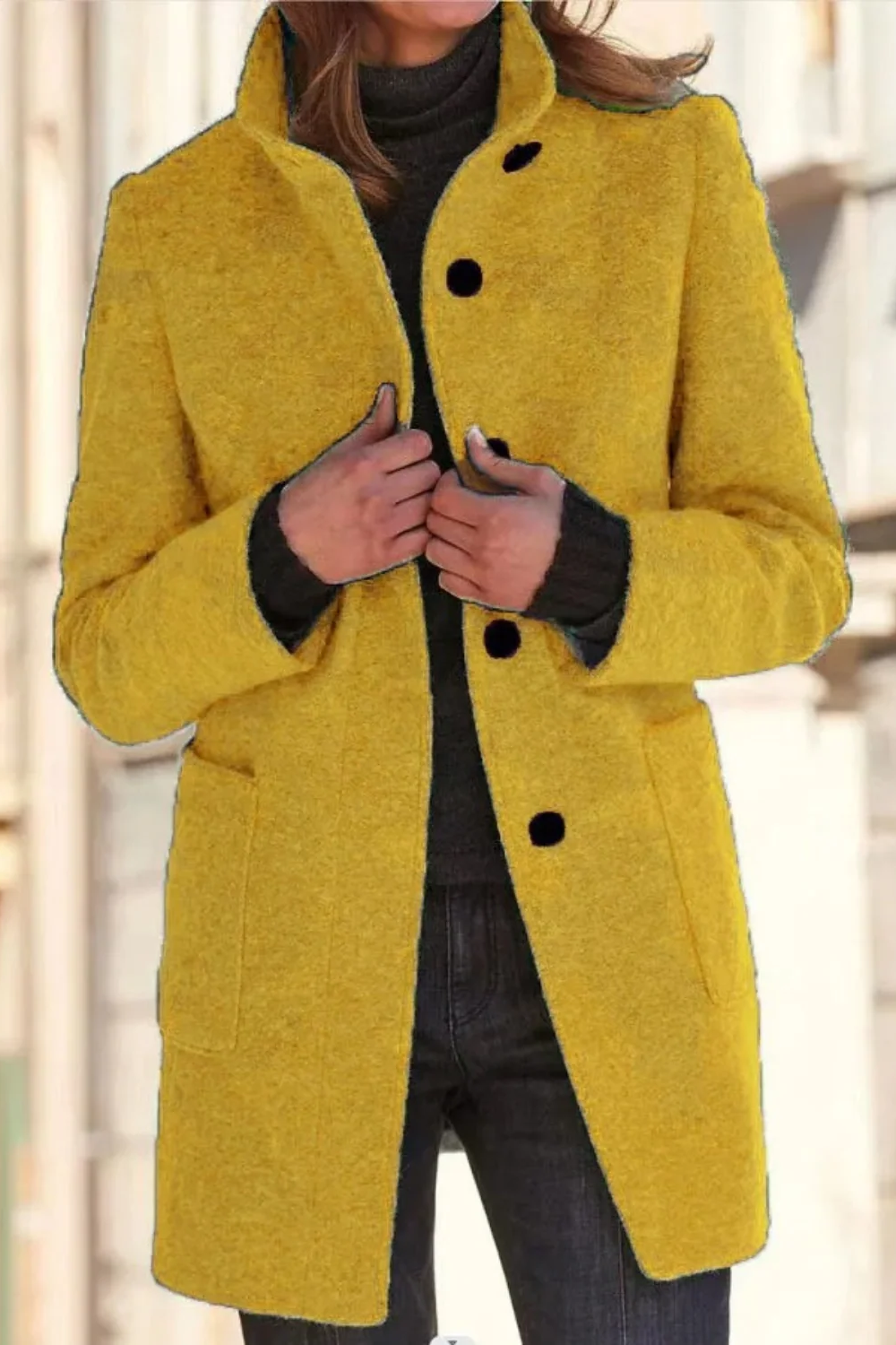 Zeitloser winddichter Wintermantel für Damen | Lang